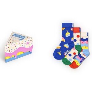 Happy Socks Kids 3-Pack Birthday Socks Gift Set